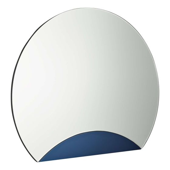 där lighting Rise Mirror With Blue Panel Detail 60 x 70cm