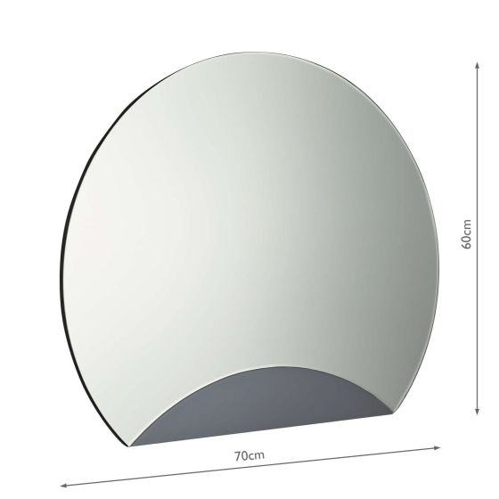 Där Lighting Rise Mirror With Smoked Panel Detail 60 X 70cm