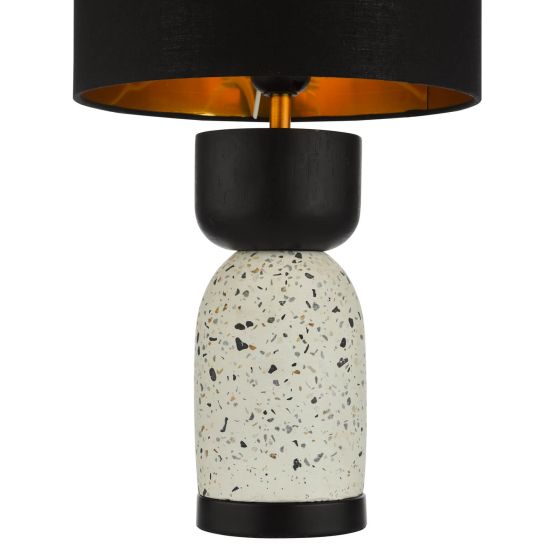 Där Lighting Roja Table Lamp Terrazzo & Black With Shade