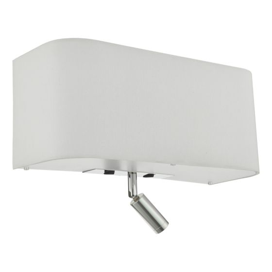 Där Lighting Ronda 3 Light Wall Light Ivory With LED Reading Light