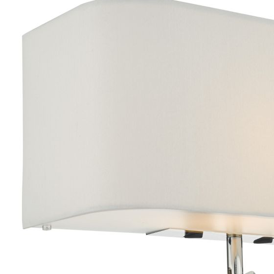 Där Lighting Ronda 3 Light Wall Light Ivory With LED Reading Light