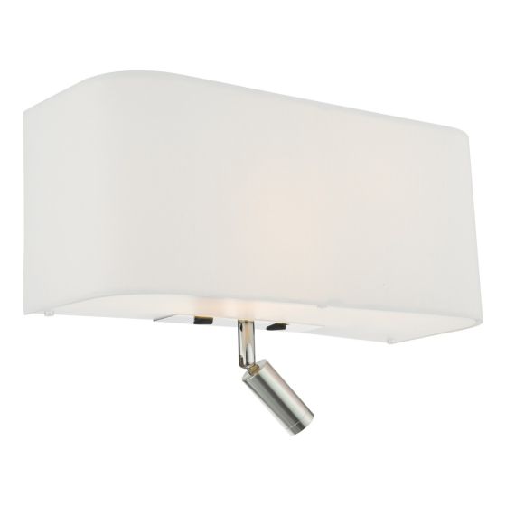 där lighting Ronda 3 Light Wall Light Ivory With LED Reading Light