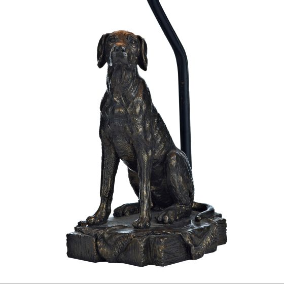 Där Lighting Rover Dog Table Lamp Bronze With Shade