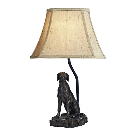 Där Lighting Rover Dog Table Lamp Bronze With Shade