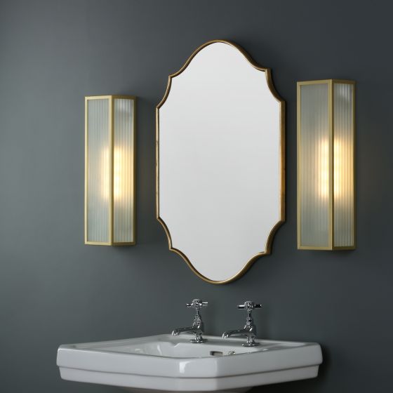 Där Lighting Ruggiero Rectangle Mirror With Gold Detail 70 X 50cm