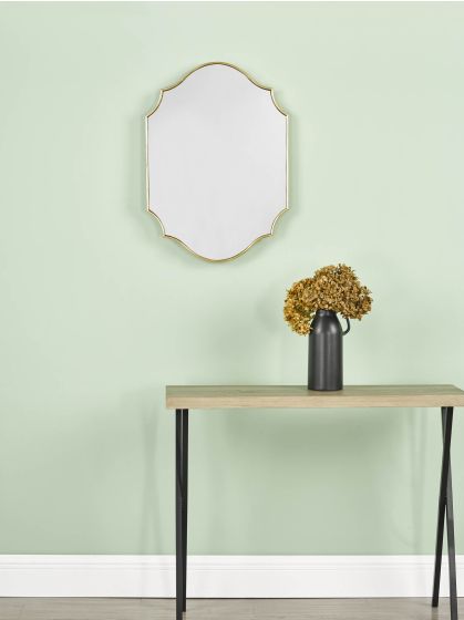 Där Lighting Ruggiero Rectangle Mirror With Gold Detail 70 X 50cm