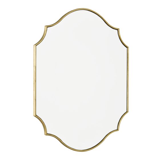 där lighting Ruggiero Rectangle Mirror With Gold Detail 70 x 50cm