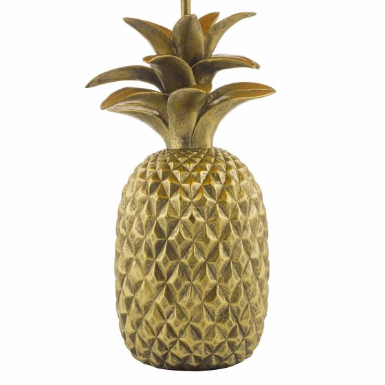 Där Lighting Safa Pineapple Table Lamp Gold With Shade