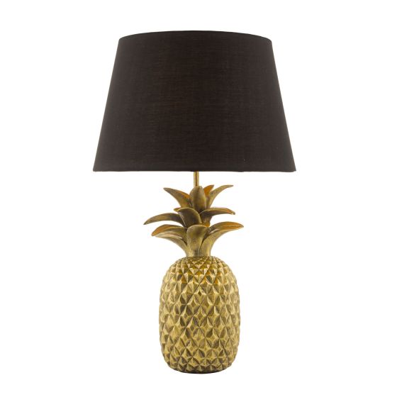 Där Lighting Safa Pineapple Table Lamp Gold With Shade