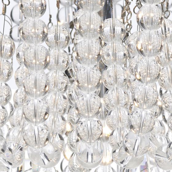 Där Lighting Saigon 5 Light Flush Polished Chrome/Clear