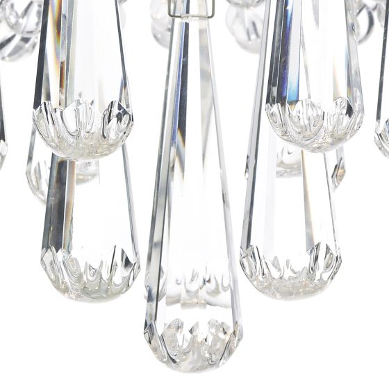 Där Lighting Saigon 5 Light Flush Polished Chrome/Clear