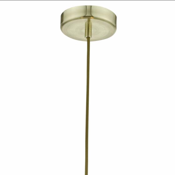 där lighting Santino Pendant Gold With Navy Cotton Shade