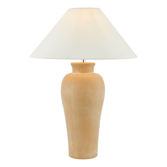 där lighting Sasha Terracotta Table Lamp With Shade