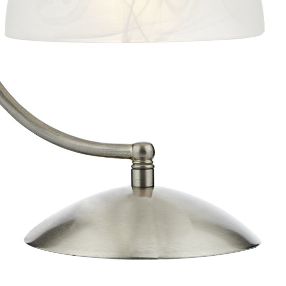 Där Lighting Saxby Touch Table Lamp Satin Chrome Glass