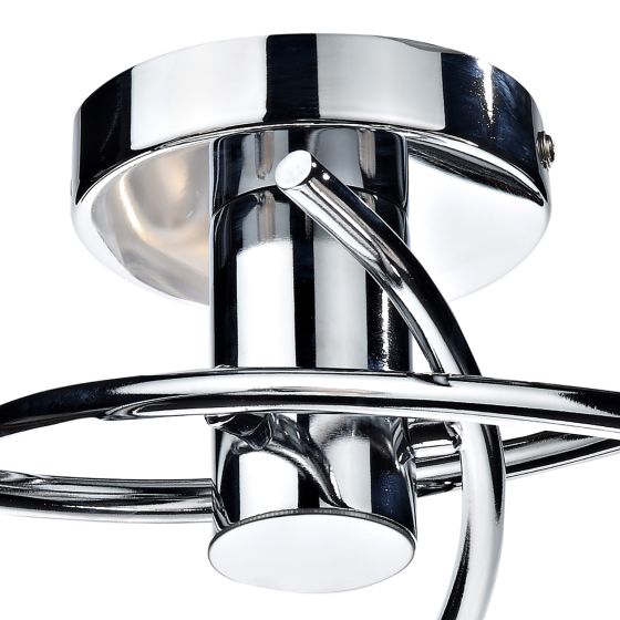 Där Lighting Seattle 3 Light Semi Flush Polished Chrome