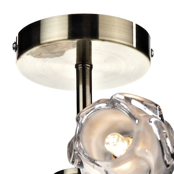 Där Lighting Seattle 8 Light Semi Flush Antique Brass