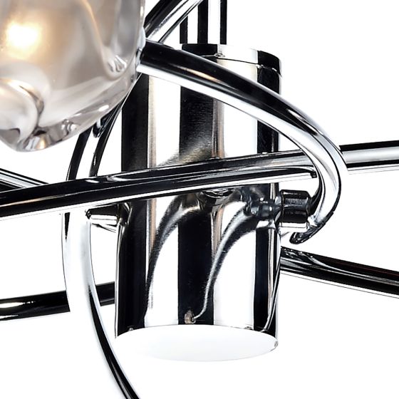 Där Lighting Seattle 8 Light Semi Flush Polished Chrome