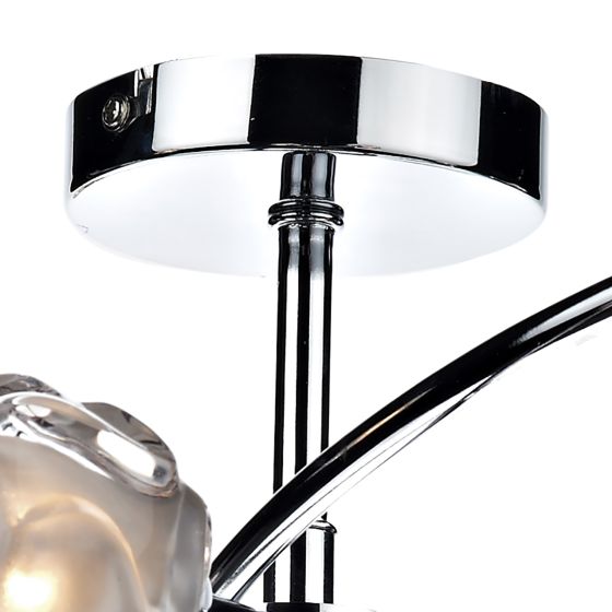 Där Lighting Seattle 8 Light Semi Flush Polished Chrome