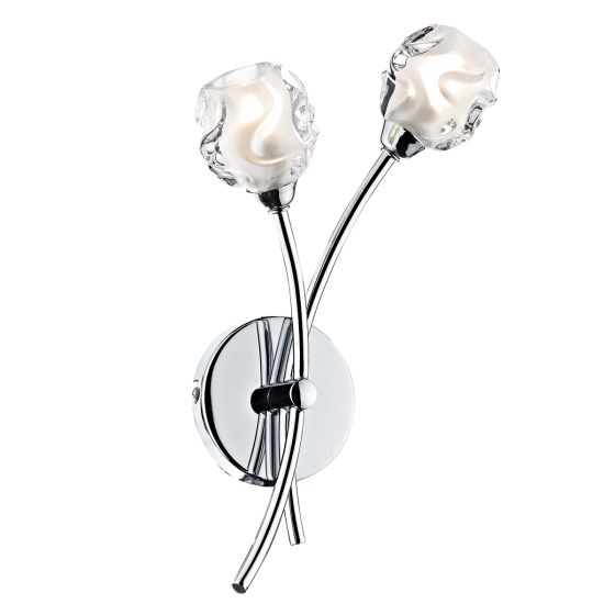 Där Lighting Seattle Double Wall Bracket Polished Chrome