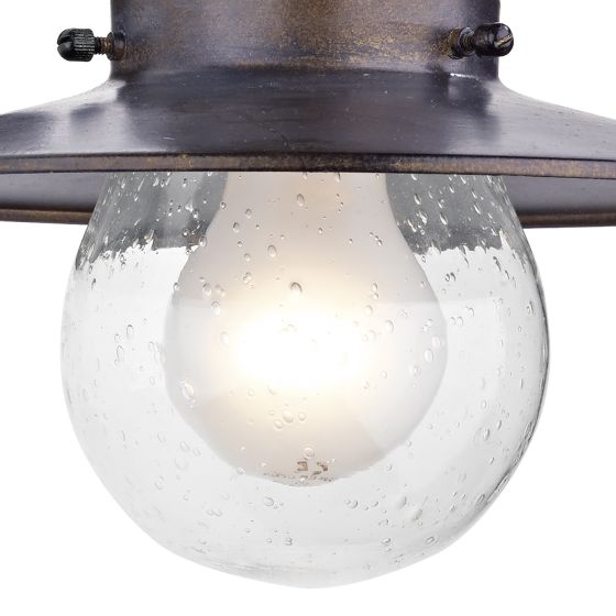 Där Lighting Sedgewick Outdoor Wall Light Bronze Glass IP44