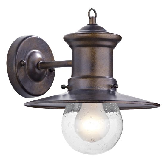 Där Lighting Sedgewick Outdoor Wall Light Bronze Glass IP44