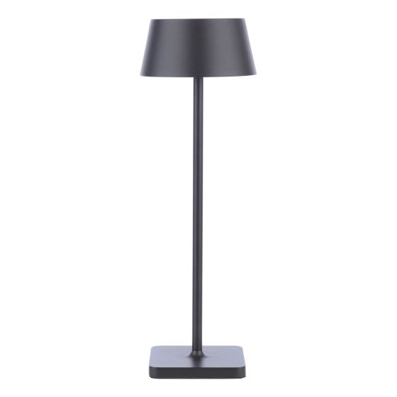 Där Lighting Sergio Rechargeable Outdoor Table Lamp Matt Black LED IP54