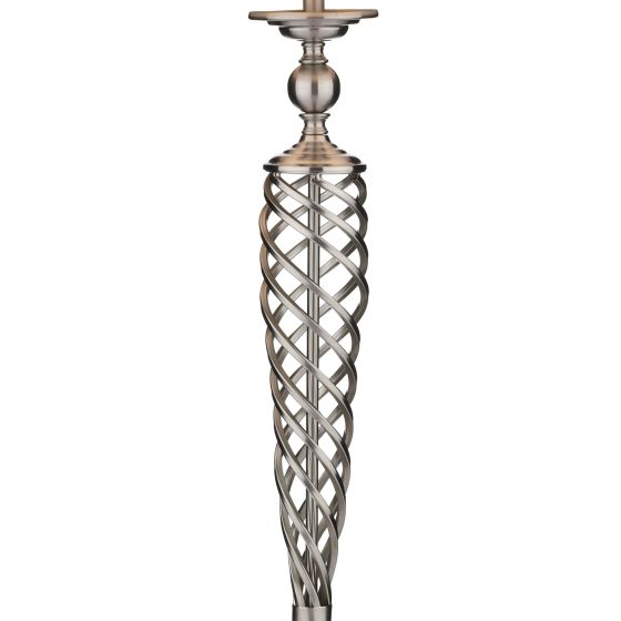 Där Lighting Siam Table Lamp Satin Chrome With Shade (Multipack)