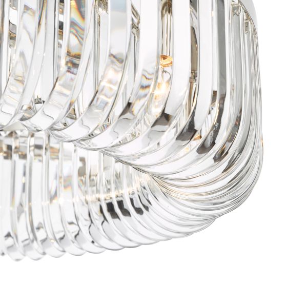 Där Lighting Sigourney 8 Light Pendant Polished Nickel And Crystal