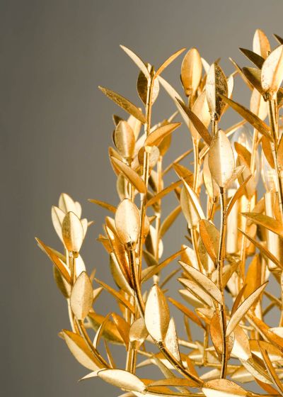 Där Lighting Silvius 12 Light Oval Pendant Gold Leaf