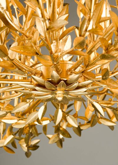 Där Lighting Silvius 12 Light Oval Pendant Gold Leaf