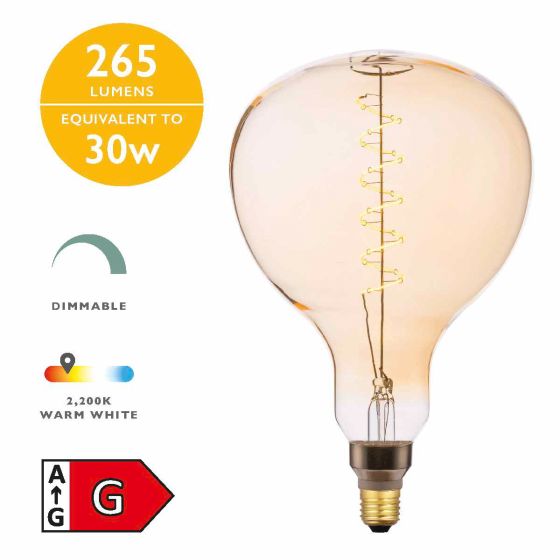där lighting Single Oversized LED Light Bulb (Lamp) ES/E27 4W 265LM