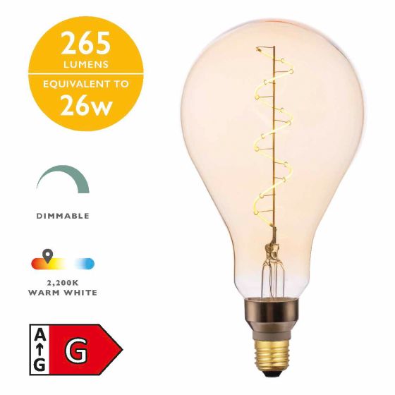 där lighting Single Oversized LED Light Bulb (Lamp) ES/E27 4W 265LM