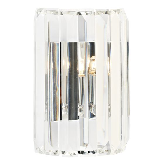 Där Lighting Sketch Wall Light Polished Chrome Crystal
