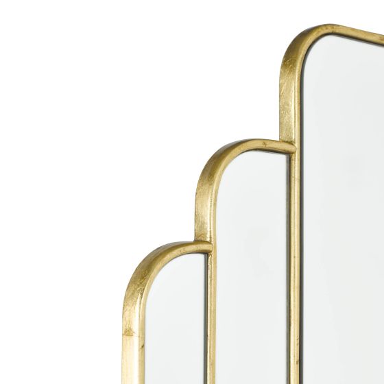 Där Lighting Skovgaard Rectangle Mirror With Gold Detail 90 X 60cm