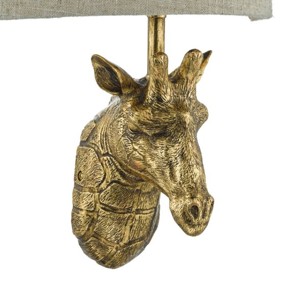 Där Lighting Sophie Giraffe Wall Light Gold With Shade
