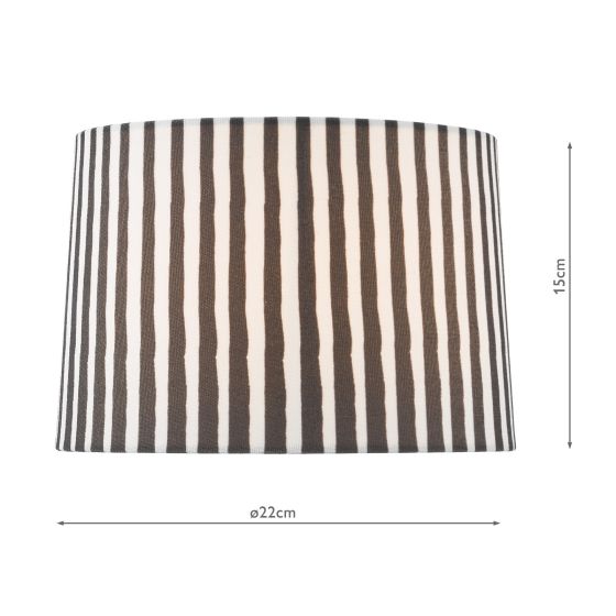 Där Lighting Sosa Black Cotton Tapered Square Shade 22cm