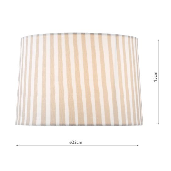Där Lighting Sosa Taupe Cotton Tapered Drum Shade 22cm