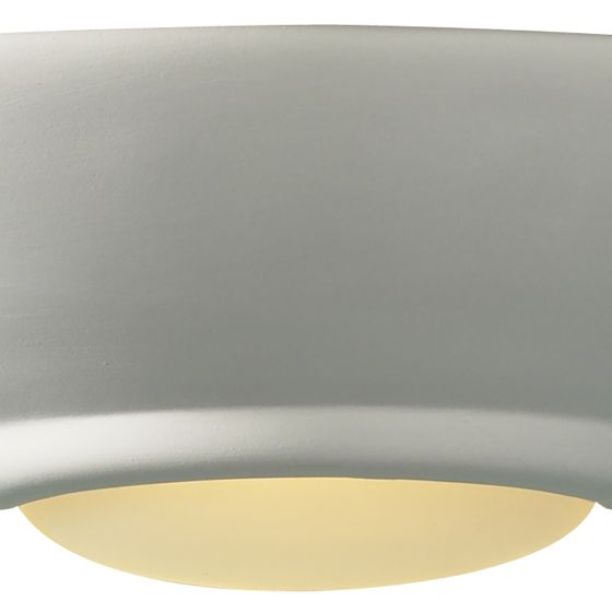 där lighting Stella Wall Light White Unglazed Ceramic Glass