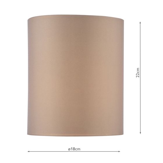 Där Lighting Suelita Taupe Cotton Cylinder Shade 18cm