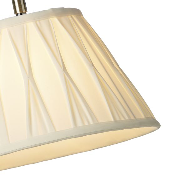 där lighting Suffolk Rise & Fall Table Lamp Antique Brass With Shade