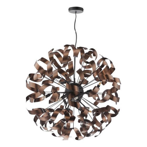 Där Lighting Swash 12 Light Pendant Matt Black Fitting Only