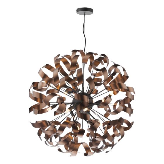 Där Lighting Swash 12 Light Pendant Matt Black Fitting Only