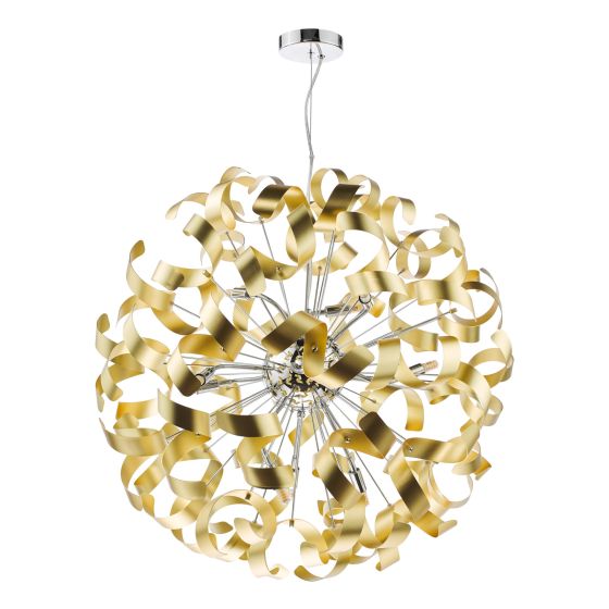 Där Lighting Swash 12 Light Pendant Polished Chrome Fitting Only