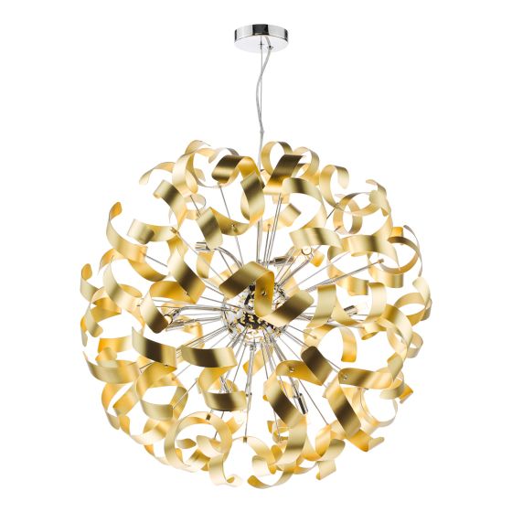 Där Lighting Swash 12 Light Pendant Polished Chrome Fitting Only