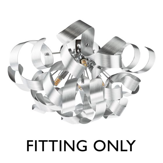 Där Lighting Swash 4 Light Flush Polished Chrome - Fitting Only