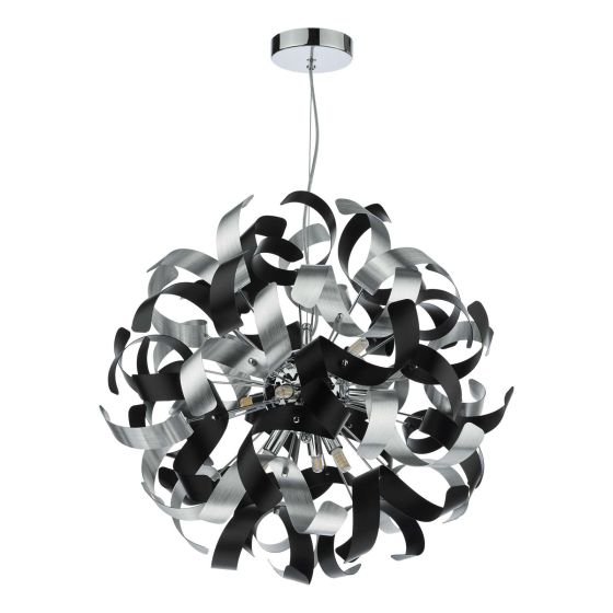 Där Lighting Swash 9 Light Polished Chrome Suspension Only
