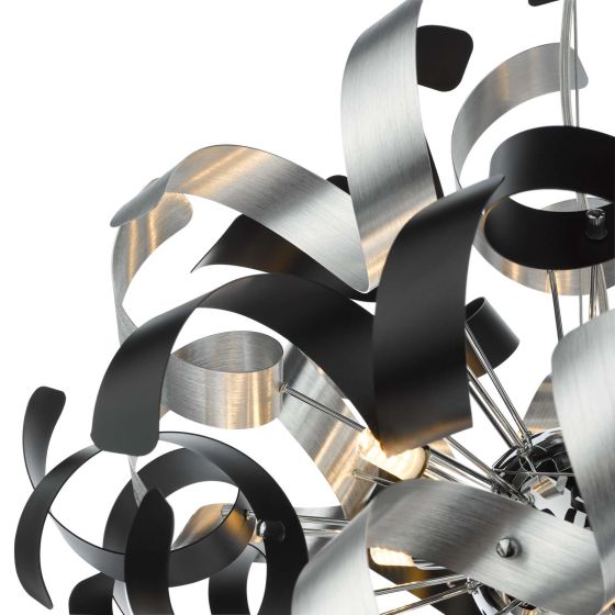 Där Lighting Swash 9 Light Polished Chrome Suspension Only