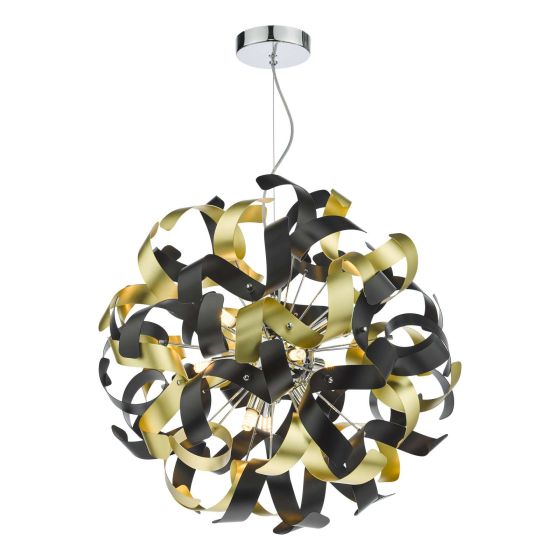 Där Lighting Swash 9 Light Polished Chrome Suspension Only
