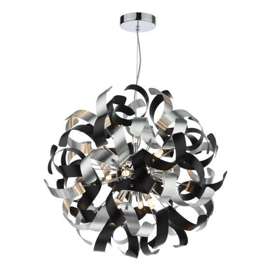 där lighting Swash 9 Light Polished Chrome Suspension Only
