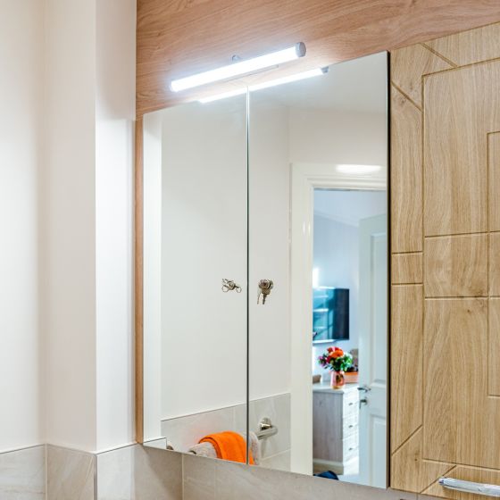 Där Lighting Sydney Small Bathroom Wall Light Polished Chrome IP44 LED